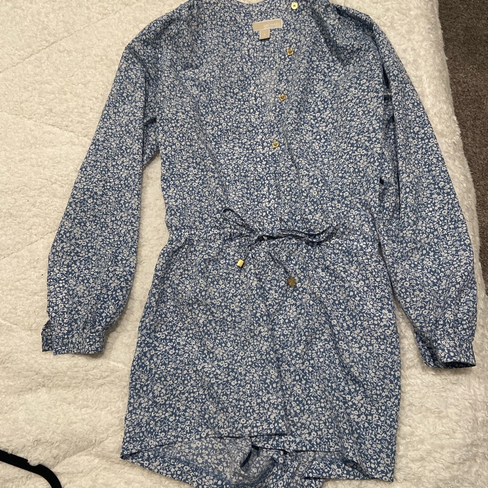 Michael Kors Blue Floral Romper